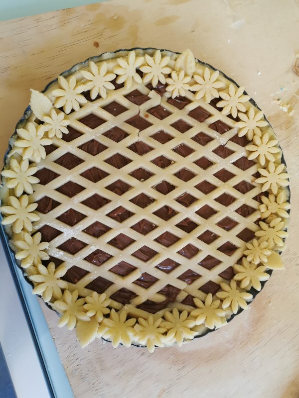 Nutella tart waiting to be baked.