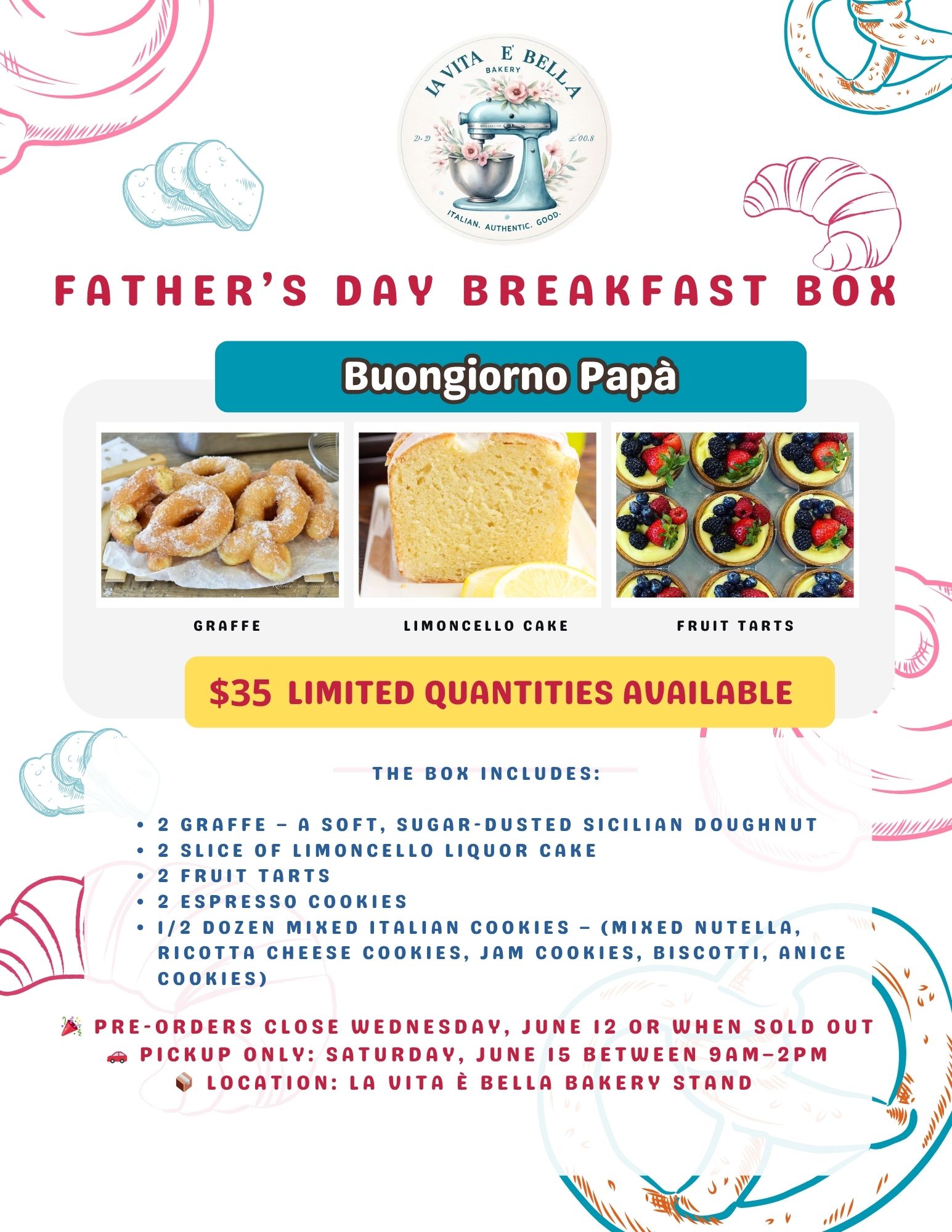 Buongiorno papà breakfast box.